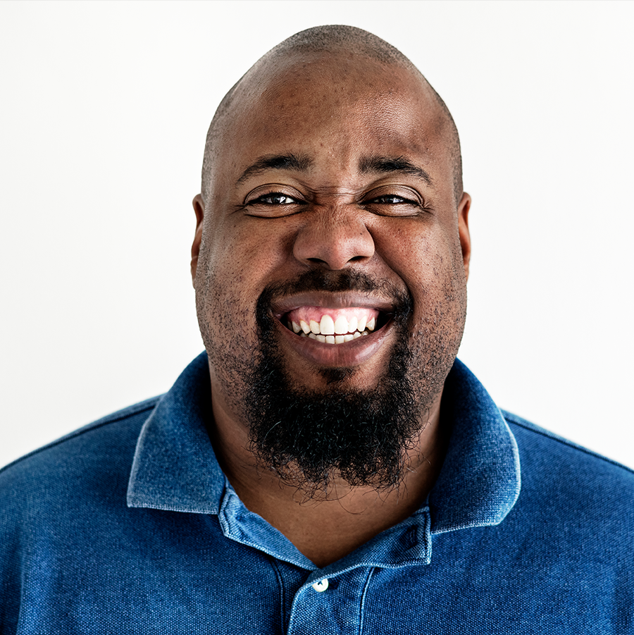 Portrait of a smiling black man